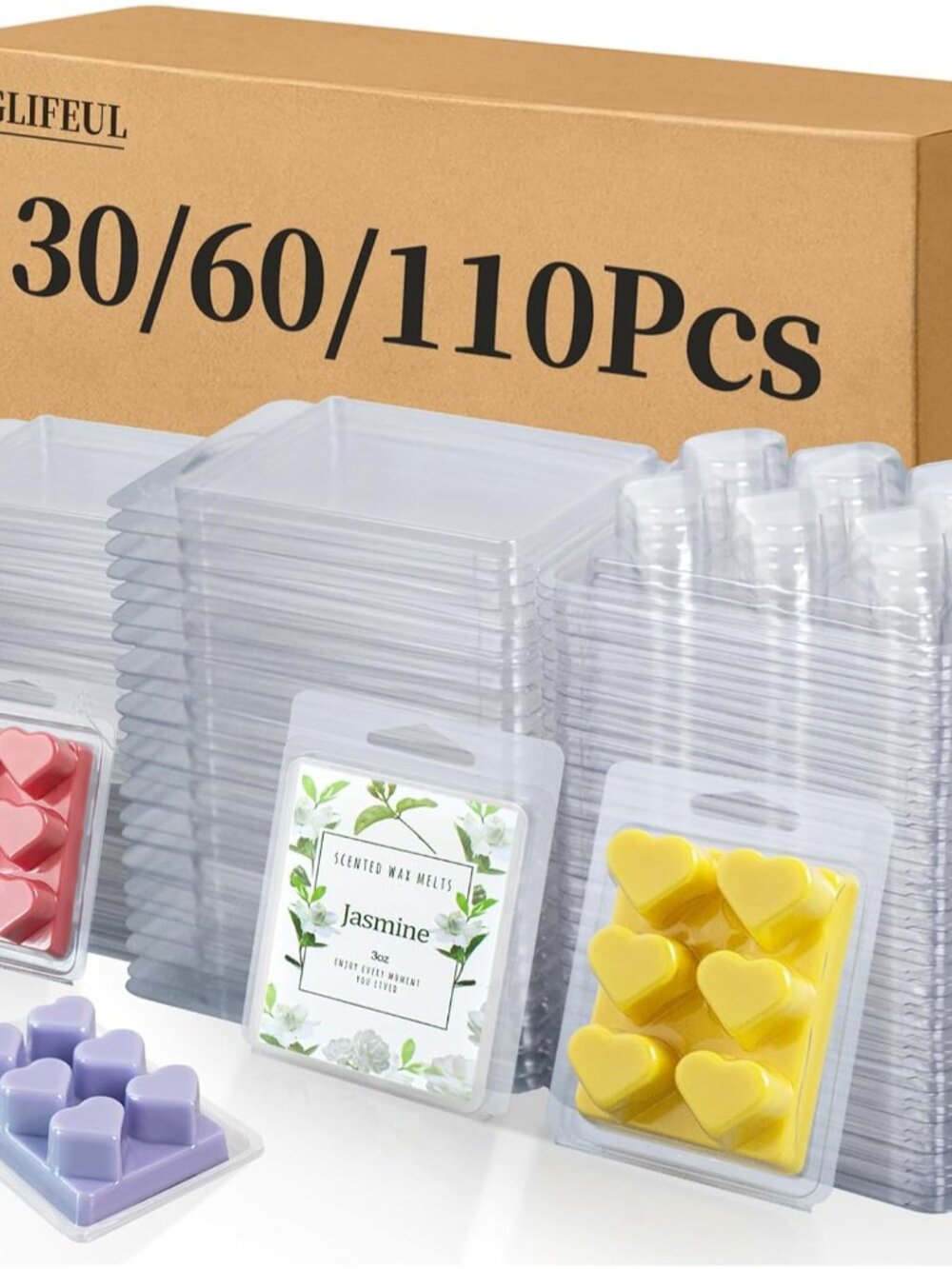 Wax Melt Container Clamshell Packaging Mold Box with Packaging Box